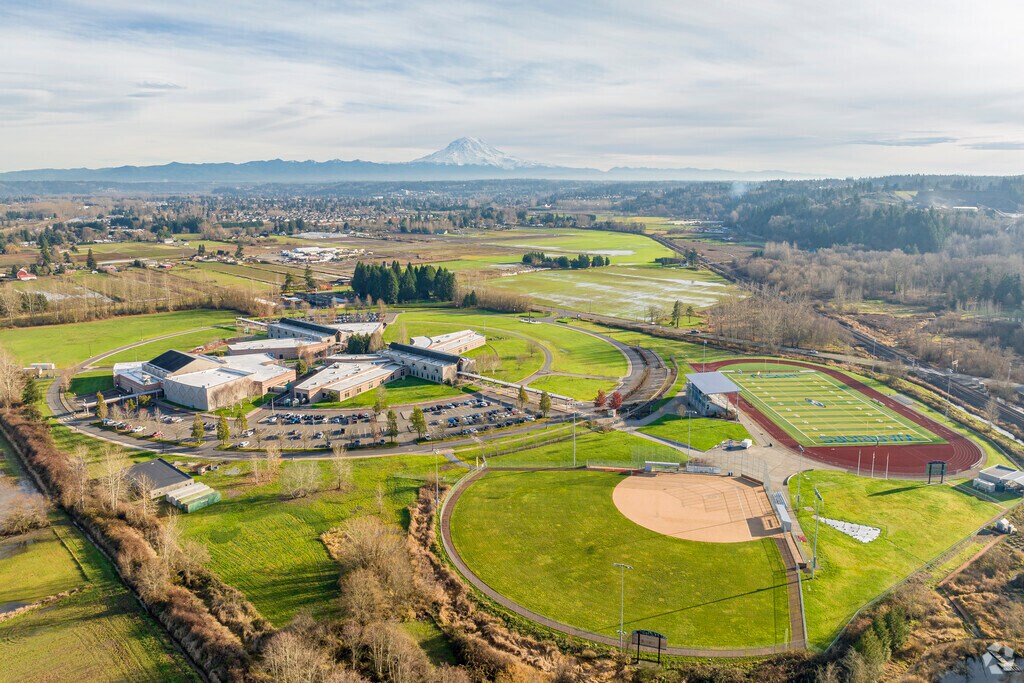 Athletic field adjacent to school.
