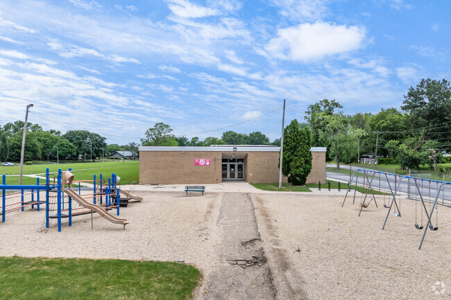 Wiley Elementary School has two different playgrounds for students.