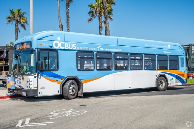 The OC Bus passes through Downtown Costa Mesa and will take you where you need to go.