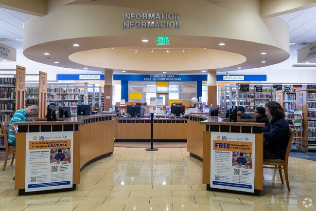 The Chicano Resource Center is located in The East Los Angeles Library.