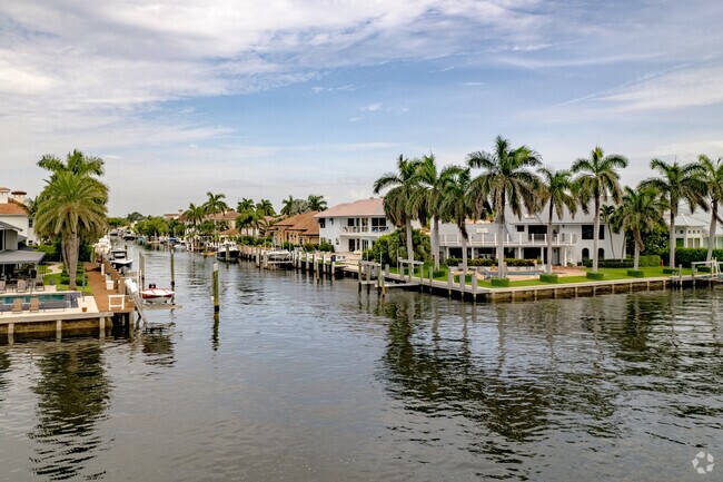 Luxurious homes on the Intracoastal Waterway in Highland Beach, FL.