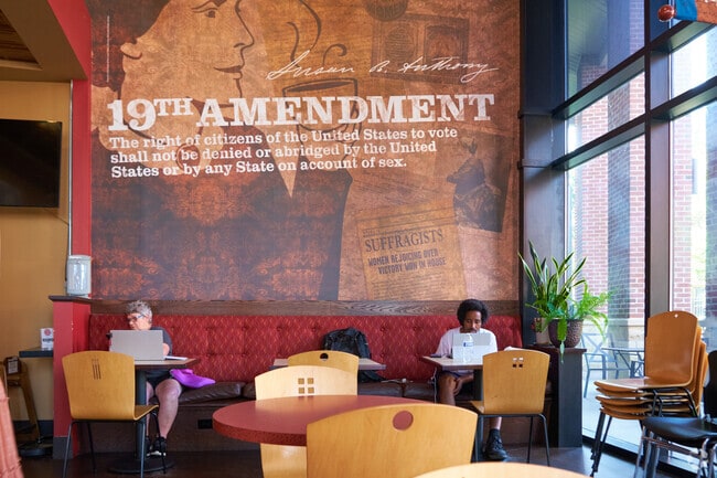 At 1872 Cafe, residents can relax or get some work done.