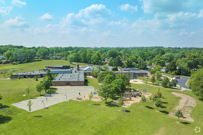 On the North of Buhr Park, Allen Elementary is connected by paths to most of the neighborhood.