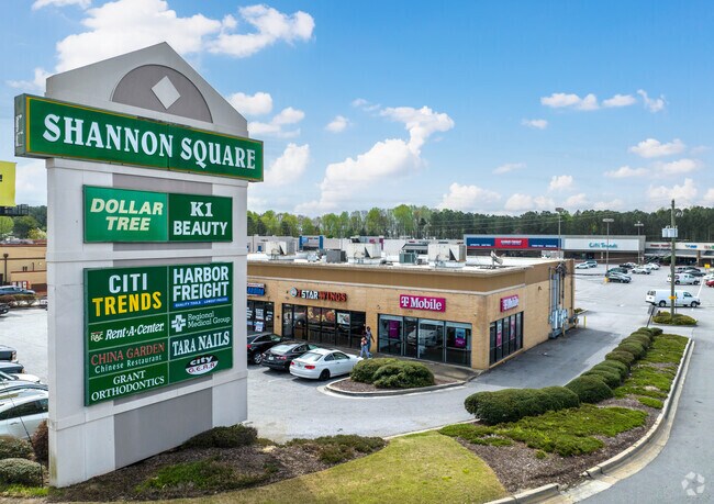 South Fulton's Shannon Square shopping center has your local Dollar Tree and Citi Trends.