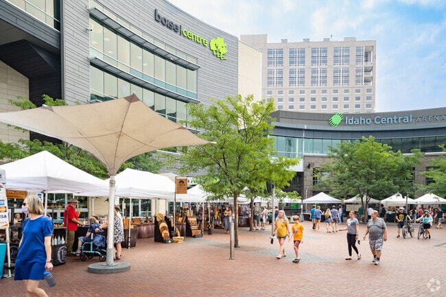The Grove Plaza is the hear of the Capital City Market in downtown Boise.