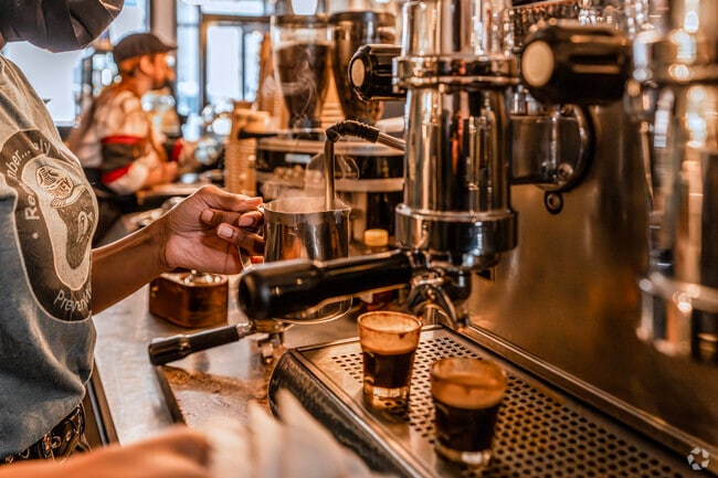 Enjoy a double-shot latte on your walking tour of Red Hook, Brooklyn.