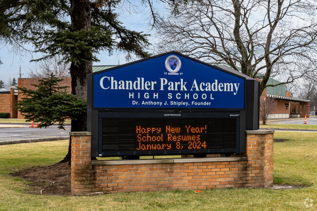 Chandler Park Academy High School joins the elementary and middle school all on the same campus.