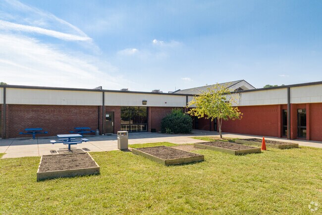 Kemp Elementary School offers interactive student experiences through outdoor gardens.