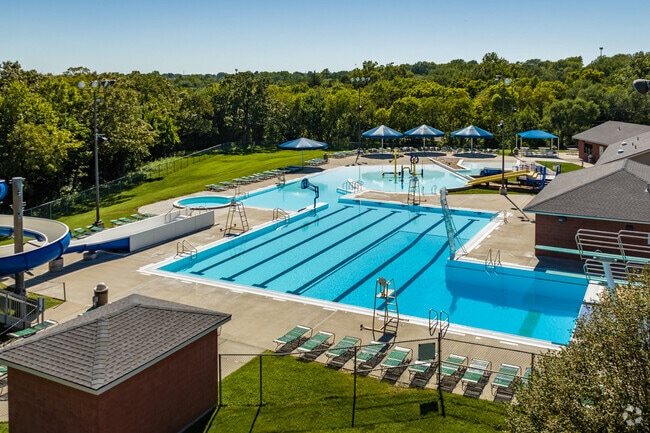Relax by the pool while the kids go for a swim at the De Soto Aquatic Center.