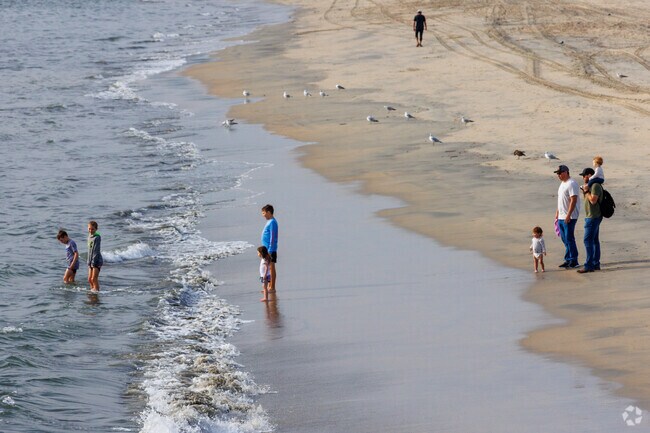 You can take a dip in the Ocean at Alamitos Beach.