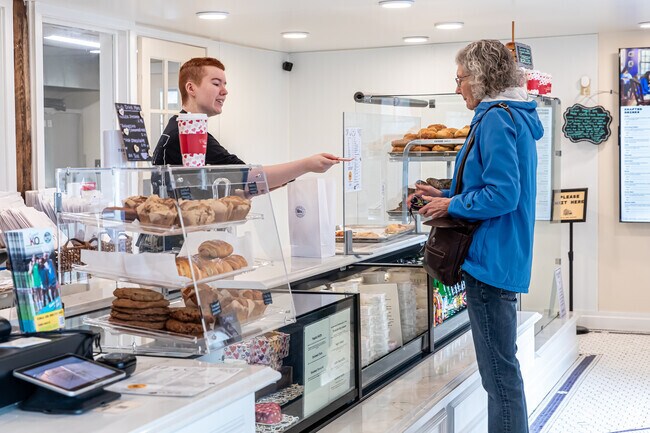 Canton residents know The Blue House always has a selection of fresh bagels & coffee ready.