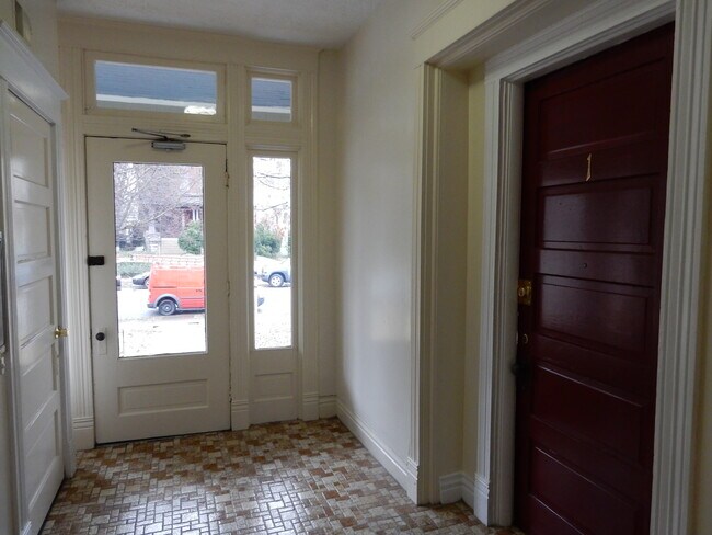 Secured front entry hall.