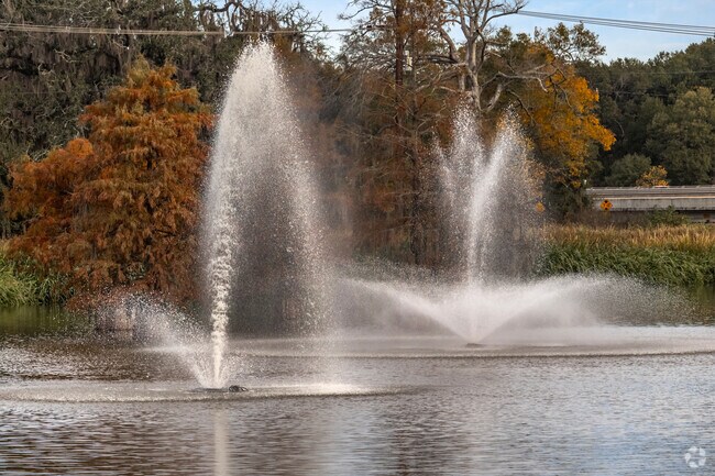 Fountains add charm to community spaces throughout the River Oaks neighborhood.