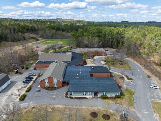 Acton Elementary School campus supports education and community life in rural Maine.