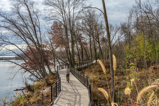 Rod & Gun Park has a boardwalk along the waters edge.