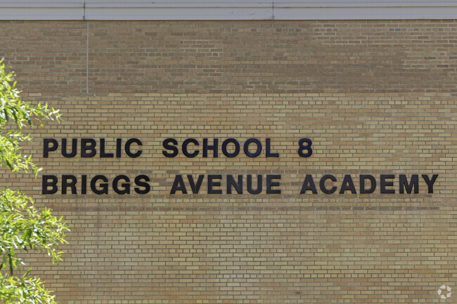 P.S. 8 - Issac Varian has 672 students in grades PK, K-5.