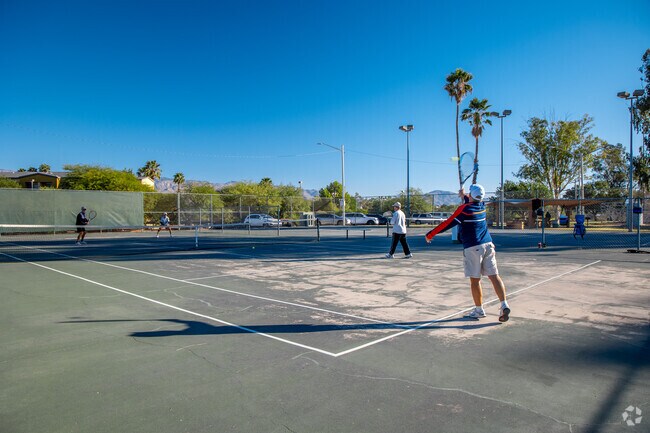 Tennis courts can be found at neighboring Stefan Gollob Park.