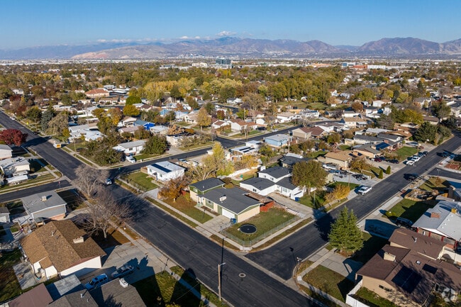 Granger has well planned city blocks with homes and many mature trees.