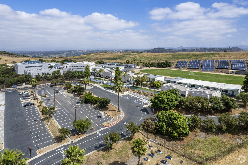 An elevated view of the Bonsall High School in Bonsall.