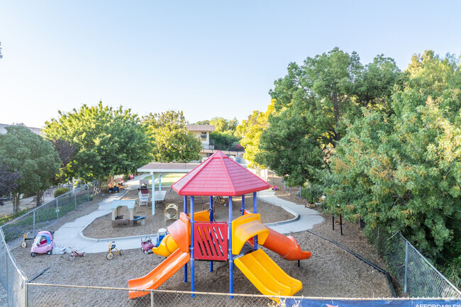 There is a small playground at the Revo Academy.