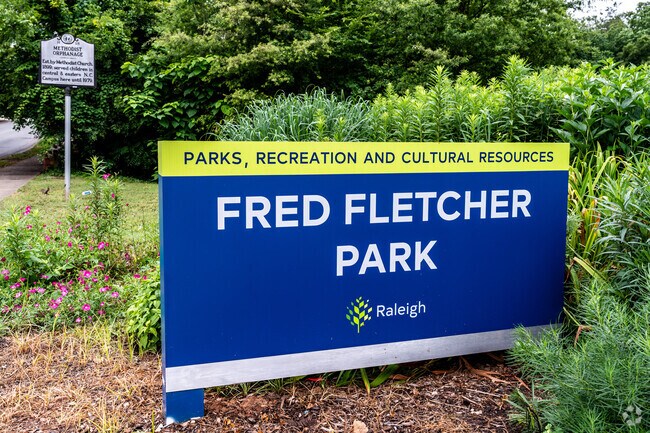 Fred Fletcher Park is a small city park located off St. Mary's Street in Raleigh, NC. by the Hayes Barton neighborhood.