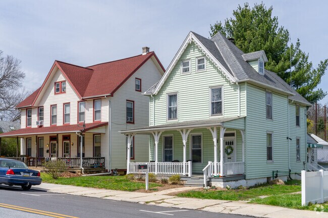 Victorian and Twin Colonial homes in Sadsbury Township showcase historic aesthetics and inviting porches.