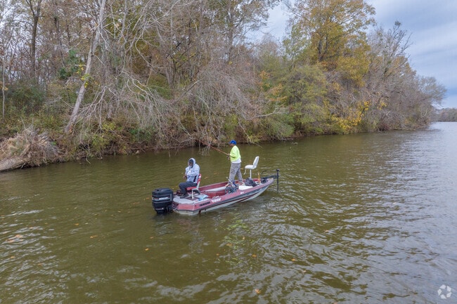 Locals fish along the Coosa River in Vincent, Alabama.