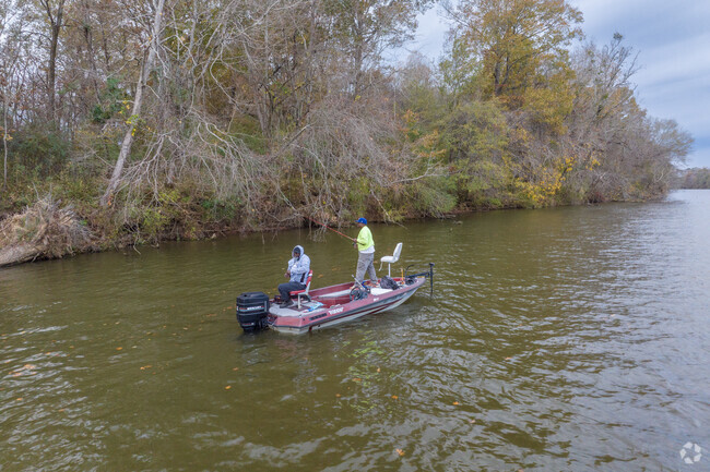 Locals fish along the Coosa river in Vincent Alabama.