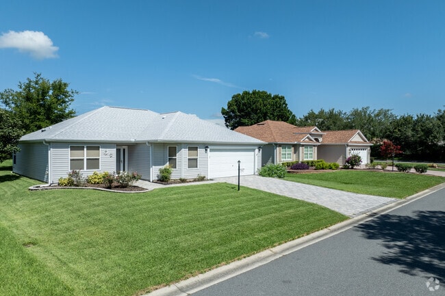 Village of Belvedere ranch homes are set on meticulously manicured lots.
