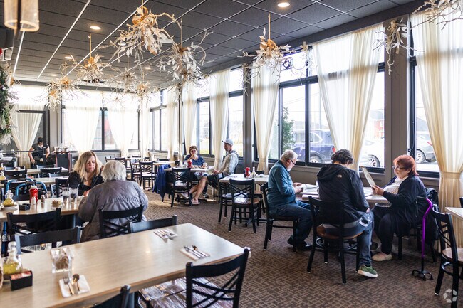 Zoe's features several dining options including outdoor seating.