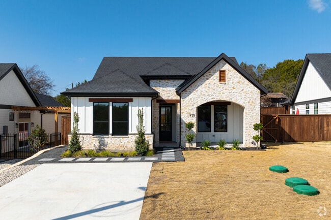 New construction bungalow homes can be found in the city of Granbury.