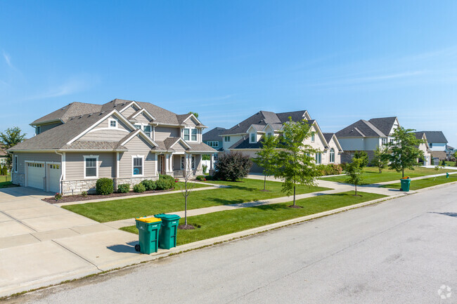 A beautiful row of houses displays many newly constructed contemporary homes in Hastings.