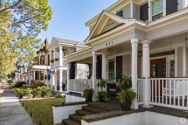 Deep front porches in Eastside are ideal for morning coffee.