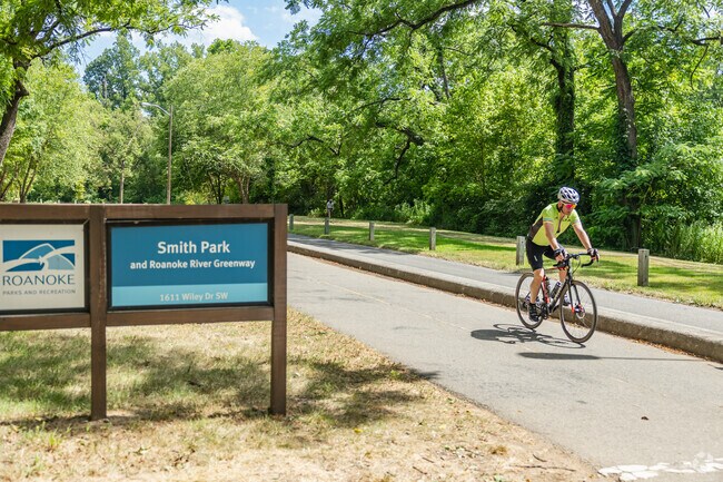 Smith Park offers cycling and walking trails along with some great fishing spots along the river