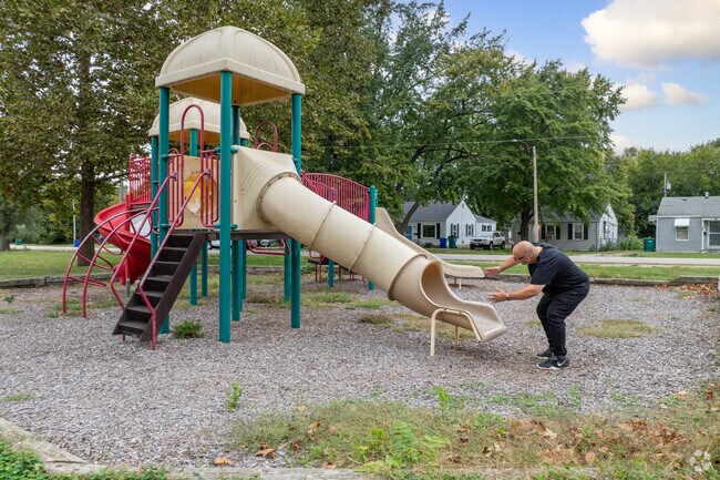 The slide at Galloway Park's very own self titled park is always a great time.