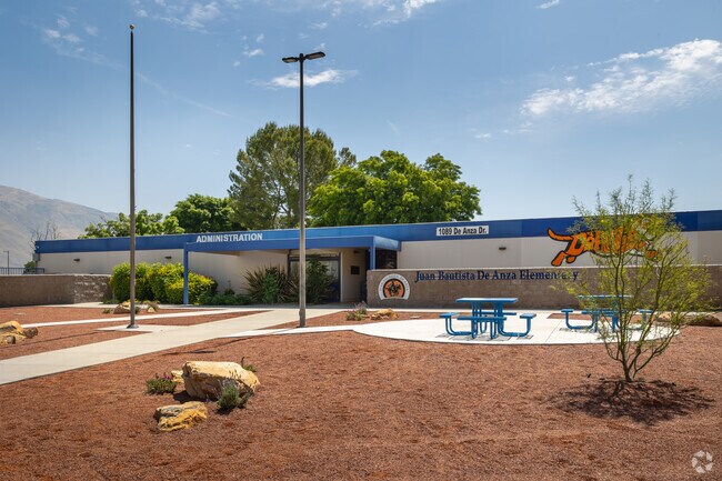 Drought Resistant Landscaping Seen at De Anza Elementary School in San Jacinto.