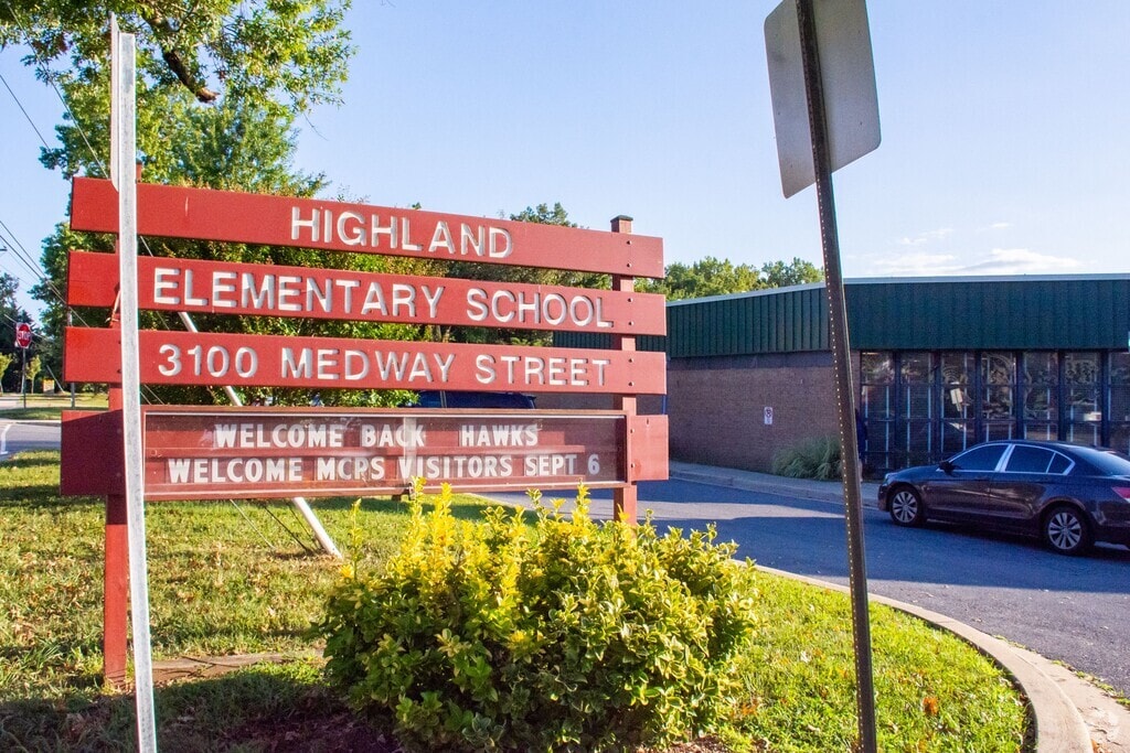 Highland Elementary School serves students in the Wheaton community.