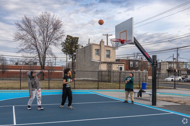 Kids can get together after school to play basketball at Point Street Park.