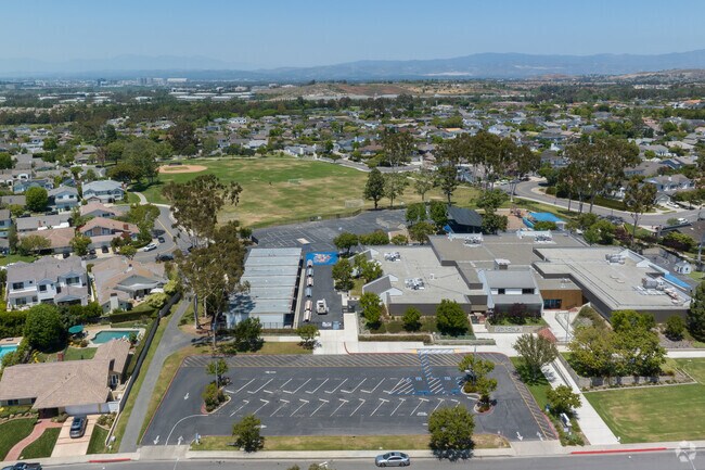 An elevated look at Roy O. Anderson Elementary School in Newport Beach.