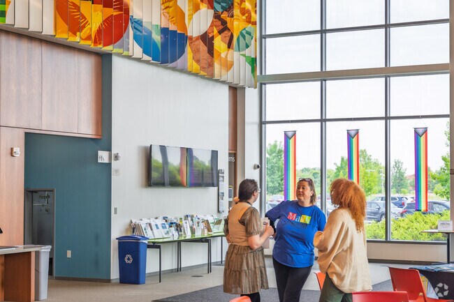 Meet with friends at the recently built Brooklyn Park Library.