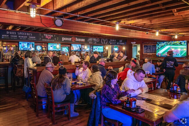 Get drinks right on the water at Pour House Pub in Stevensville.