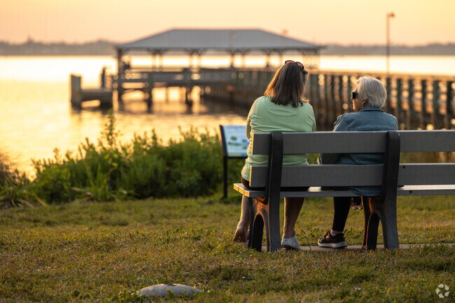 Ryckman Park in Melbourne Beach is a favorite spot for sunset gatherings.