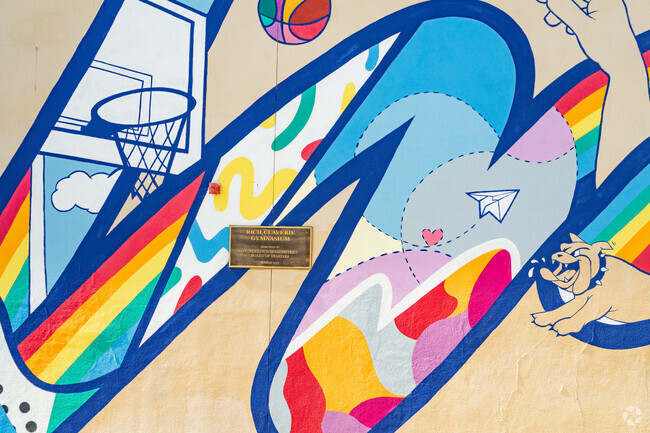George V. LeyVa Middle School mural in Hidden Glen, San Jose, California.