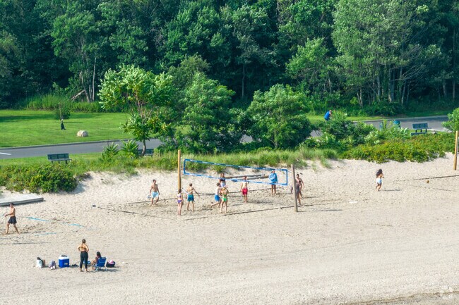 Enjoy a game of volleyball at Walnut Beach in Devon