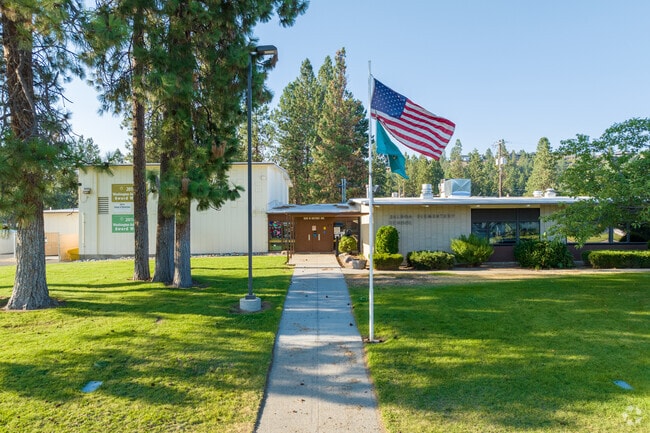 This is the entrance to Balboa Elementary School within the Indian Trail neighborhood.