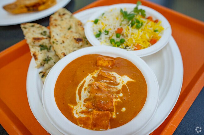 Delicious Paneer Tikka Masala from the local favorite Apna Chat Bhavan await in Five Oaks.