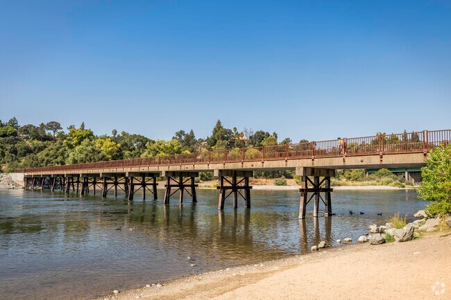 The Jim Jones Bridge in Gold River goes over the American River.