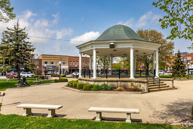 Central Park's gazebo hosts live bands during Fairfield First Fridays, a monthly town get-together.