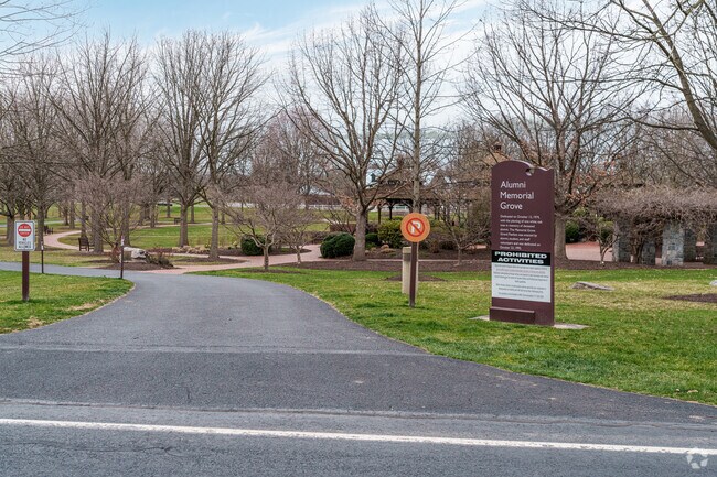 Located in Hershey, Pennsylvania, Alumni Memorial Grove Park covers an area of 20 acres.