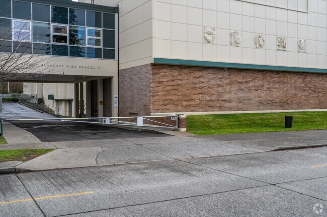 Bishop Blanchet High School performing arts entrance.